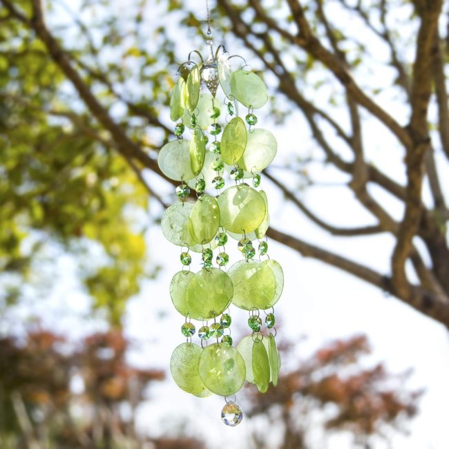 Wind Chime Home Decoration,Hanging Glass Suncatcher for Garden Yard,Handemade Gift for Housewarming - Image 2
