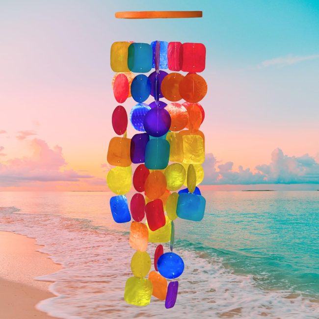 Wind Chimes for Outside Sea Glass s 27 inch Rainbow Outdoor Windchimes Garden Patio Yard Lawn Home Decor  Gifts Woman Grandma Mom Sympathy Memorial Remembrance 22890