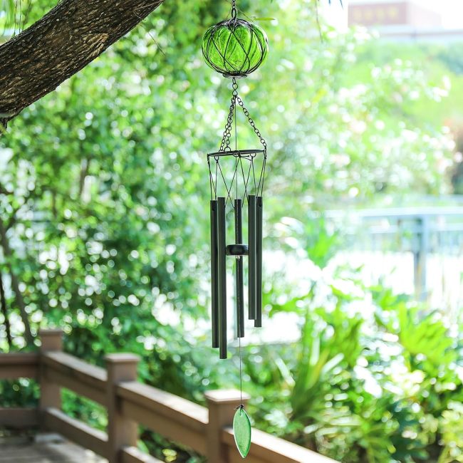 Wind Chime for Outdoor - 35.5" Glass Wind Chimes for Outside Deep Tone Decorative Memorial Gift for Home, Outdoor, Yard, Patio, Balcony, Garden Decor - Image 2